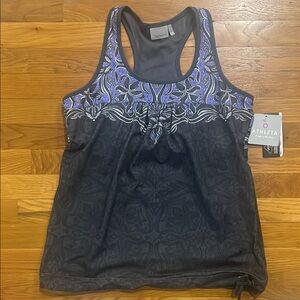 Athleta Women's Black and Purple Tank Top
